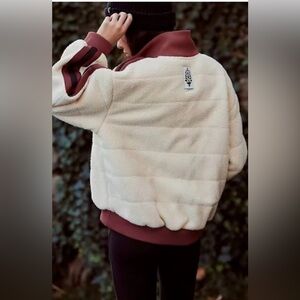 Free People Fleecy Sherpa Scrunchy Pippa Jacket Quilted NWT XL
